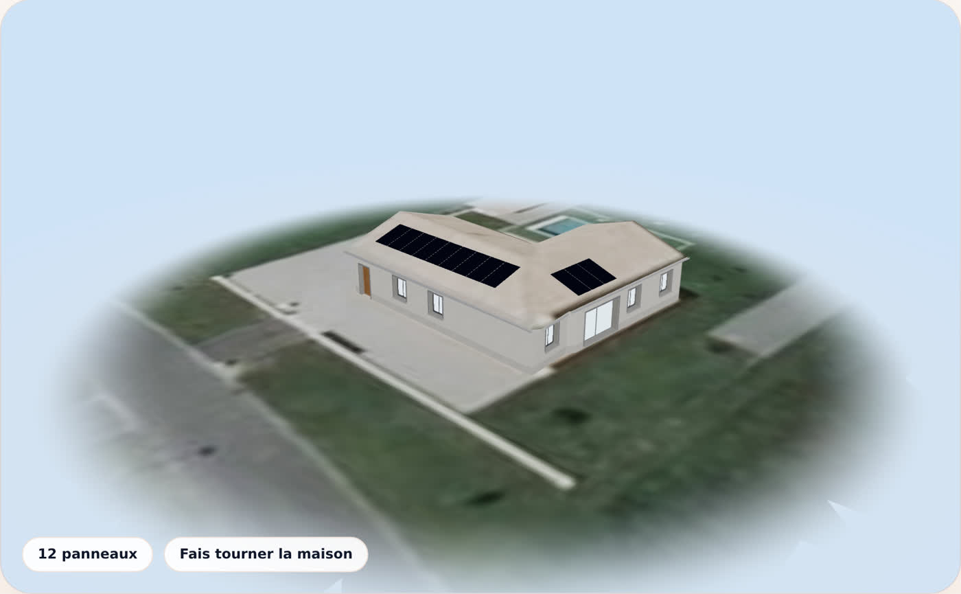 La maison témoin en 3D telle que le particulier la partage à ses proches